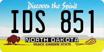 ND license plate IDS851
