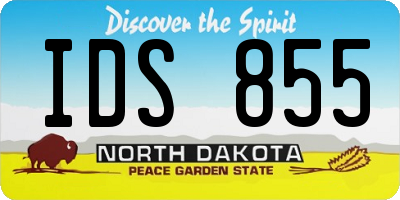 ND license plate IDS855