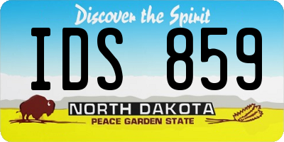 ND license plate IDS859