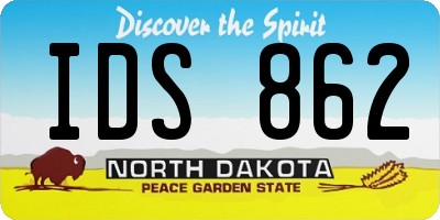 ND license plate IDS862