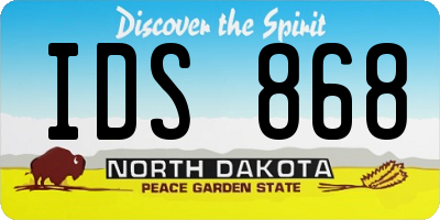 ND license plate IDS868