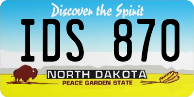 ND license plate IDS870