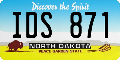 ND license plate IDS871
