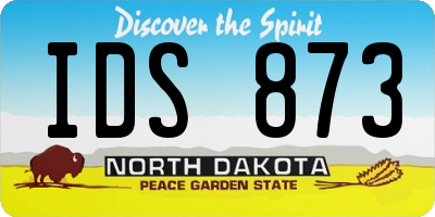 ND license plate IDS873