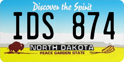 ND license plate IDS874