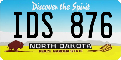 ND license plate IDS876