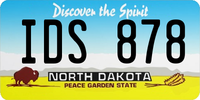 ND license plate IDS878