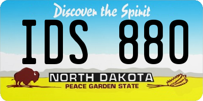 ND license plate IDS880