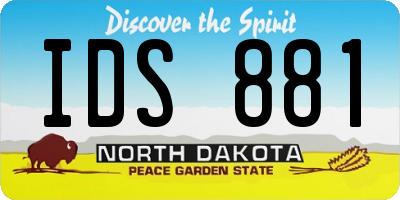 ND license plate IDS881