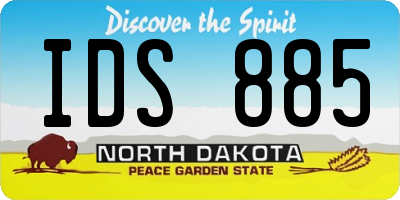 ND license plate IDS885