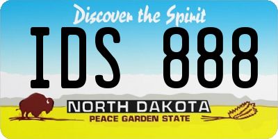 ND license plate IDS888