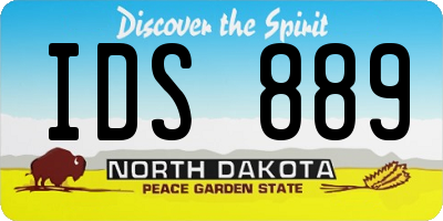 ND license plate IDS889