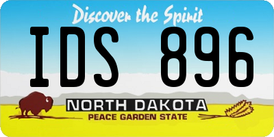 ND license plate IDS896