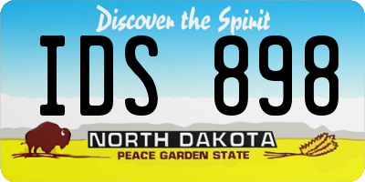 ND license plate IDS898