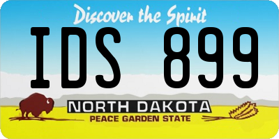 ND license plate IDS899