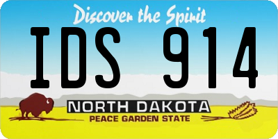 ND license plate IDS914