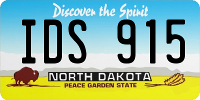 ND license plate IDS915