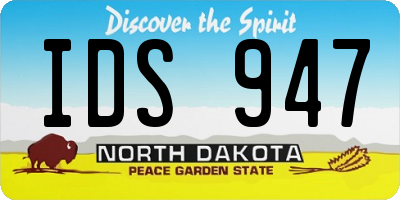 ND license plate IDS947