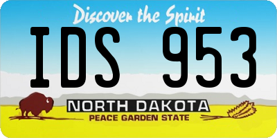 ND license plate IDS953