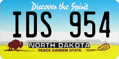 ND license plate IDS954