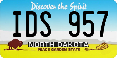 ND license plate IDS957