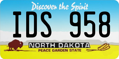 ND license plate IDS958