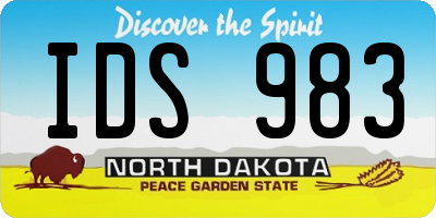 ND license plate IDS983
