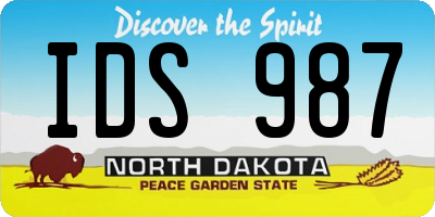 ND license plate IDS987