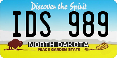 ND license plate IDS989