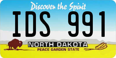 ND license plate IDS991