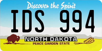 ND license plate IDS994