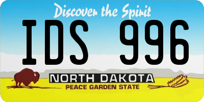 ND license plate IDS996