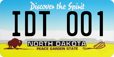 ND license plate IDT001