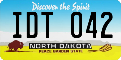 ND license plate IDT042