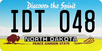 ND license plate IDT048