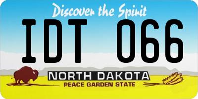 ND license plate IDT066