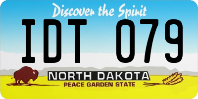 ND license plate IDT079