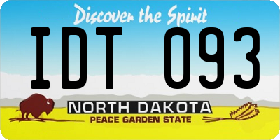 ND license plate IDT093
