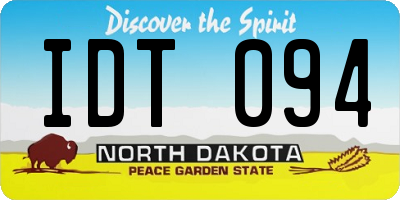 ND license plate IDT094