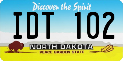 ND license plate IDT102