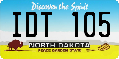 ND license plate IDT105