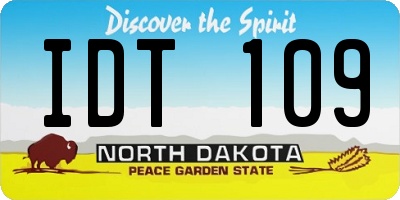 ND license plate IDT109