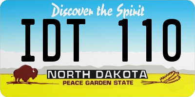 ND license plate IDT110