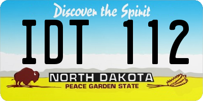 ND license plate IDT112