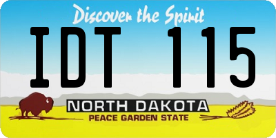 ND license plate IDT115