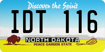 ND license plate IDT116