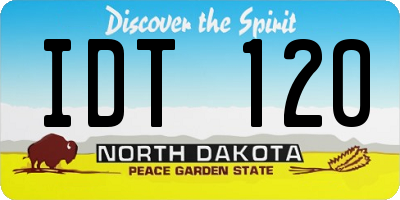 ND license plate IDT120