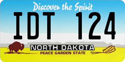 ND license plate IDT124