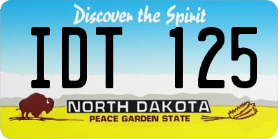 ND license plate IDT125