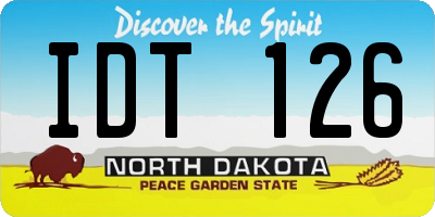 ND license plate IDT126